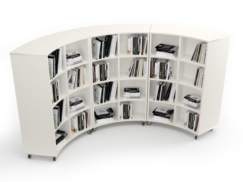 Arc Curved Shelving 4 Tier Fiction - Image 3