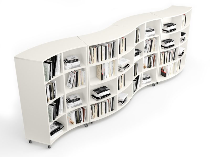Arc Curved Shelving 4 Tier Fiction - Image 2