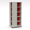 Mana Book Pod in Silver Strata carcass & Memphis Red back panel