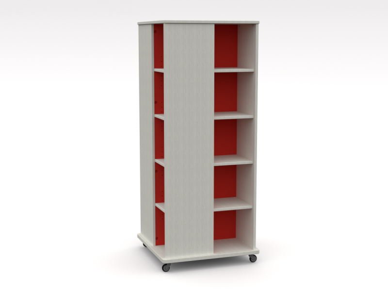 Mana Book Pod in Silver Strata carcass & Memphis Red back panel