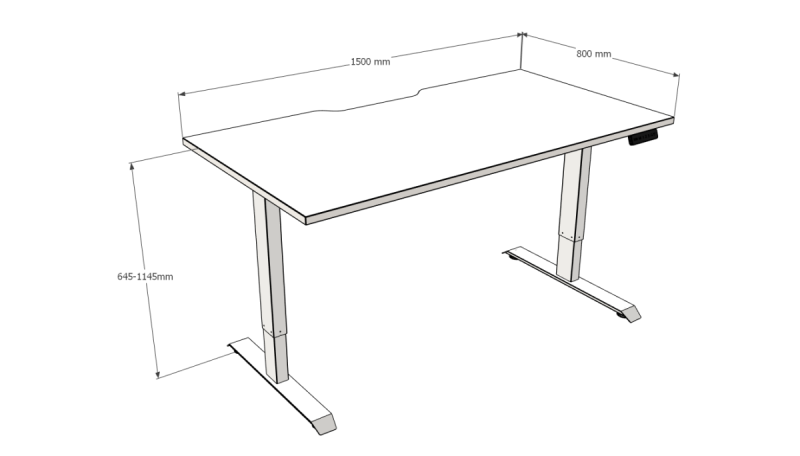 Duo II Express Electric Height Adjustable Desk - Image 2
