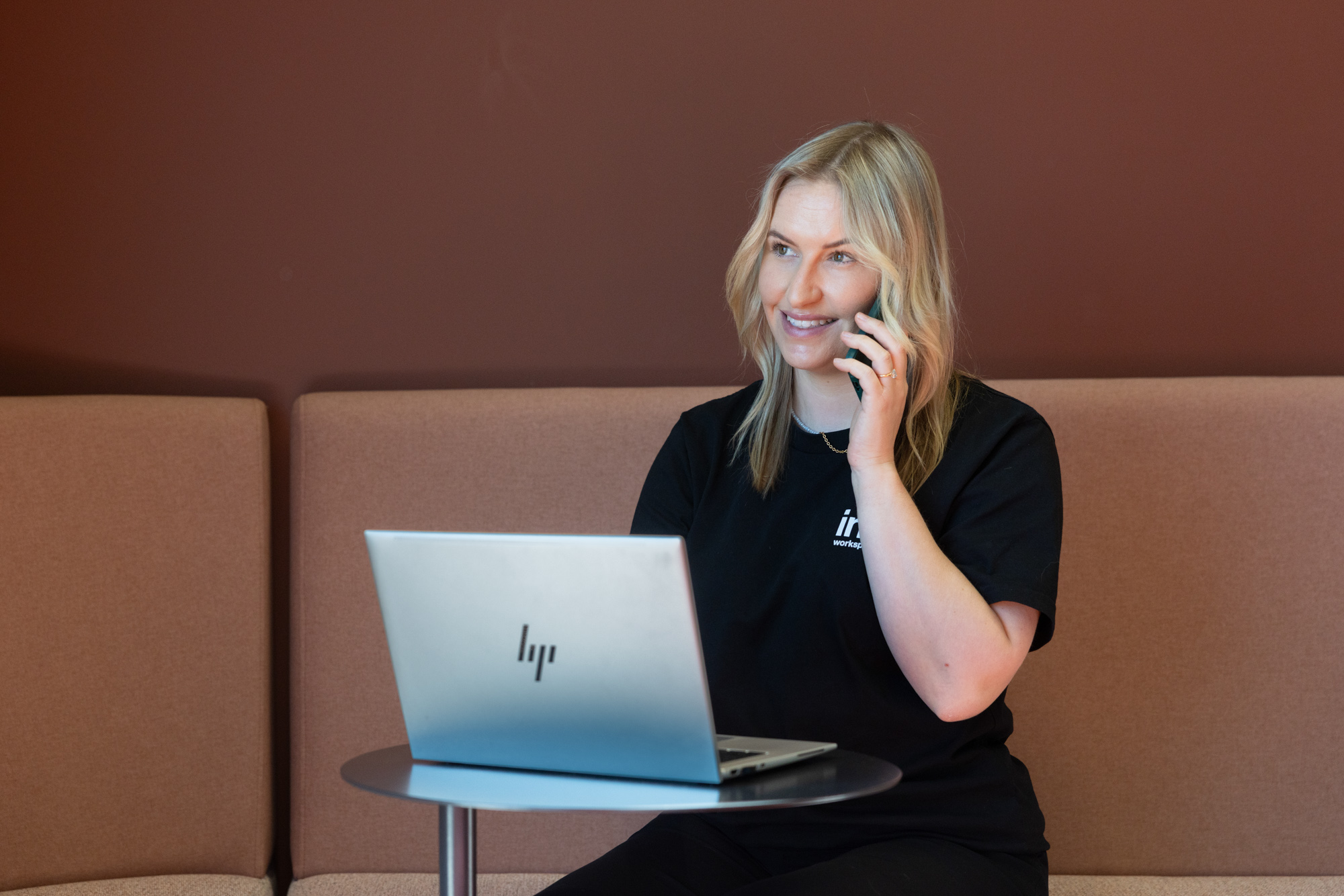 Kate taking a phone call