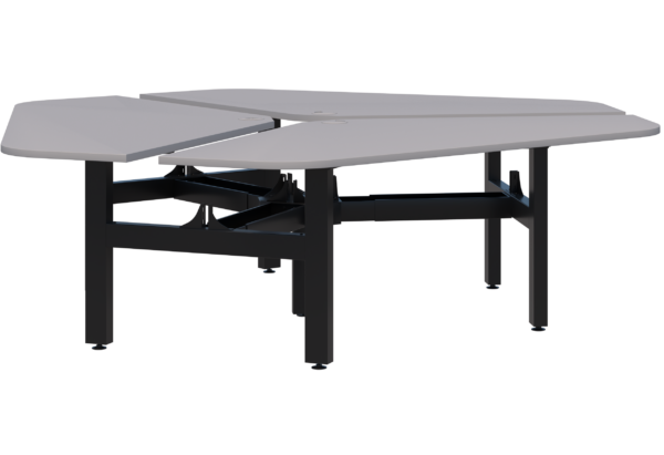 Peak II Fixed Height 120° 3 Pod Desk