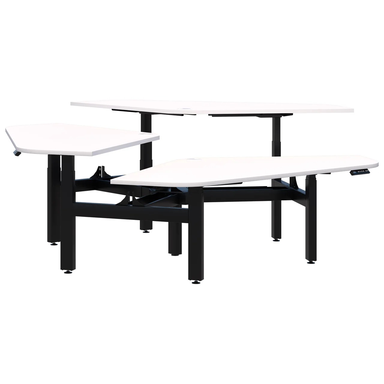 Peak II Electric Height Adjustable 120° 3 Pod Desk - Image 18