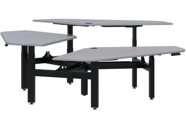 Peak II Electric Height Adjustable 120° 3 Pod Desk