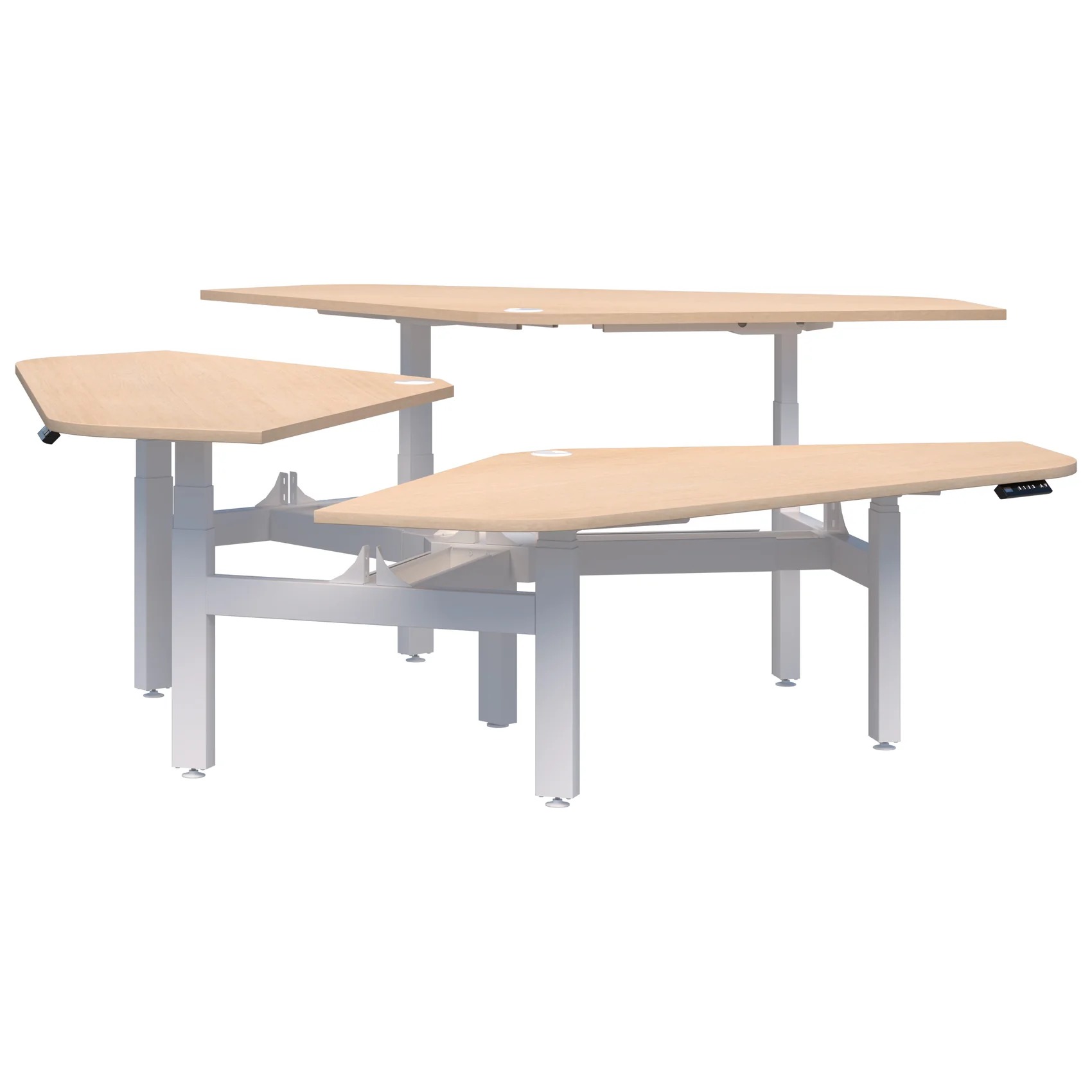 Peak II Electric Height Adjustable 120° 3 Pod Desk - Image 22