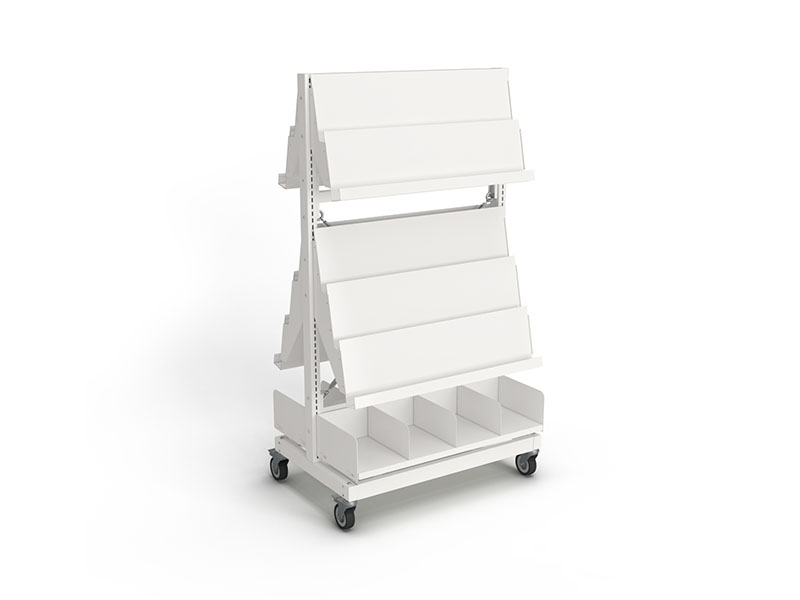 Intraspec Mobile Shelving 1560mm Waterfall Display - Image 3