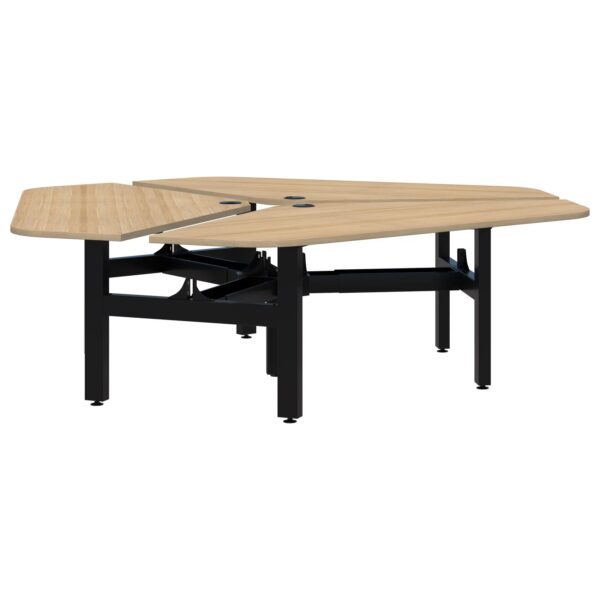 Peak II Fixed Height 120° 3 Pod Desk