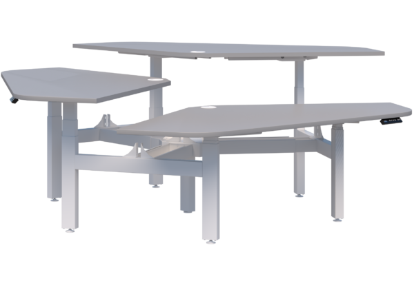 Peak II Electric Height Adjustable 120° 3 Pod Desk