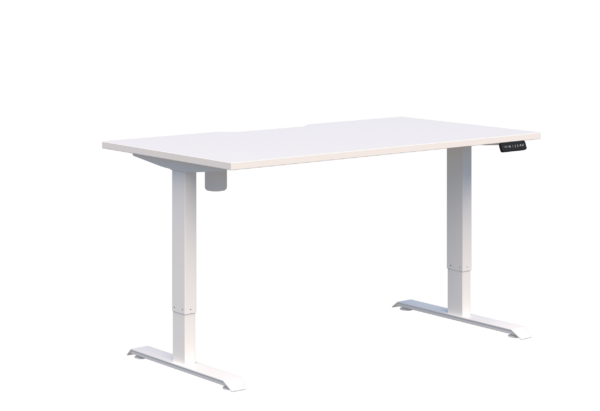 Duo II Express Electric Height Adjustable Desk White Frame with 1500mm x 800mm White Top
