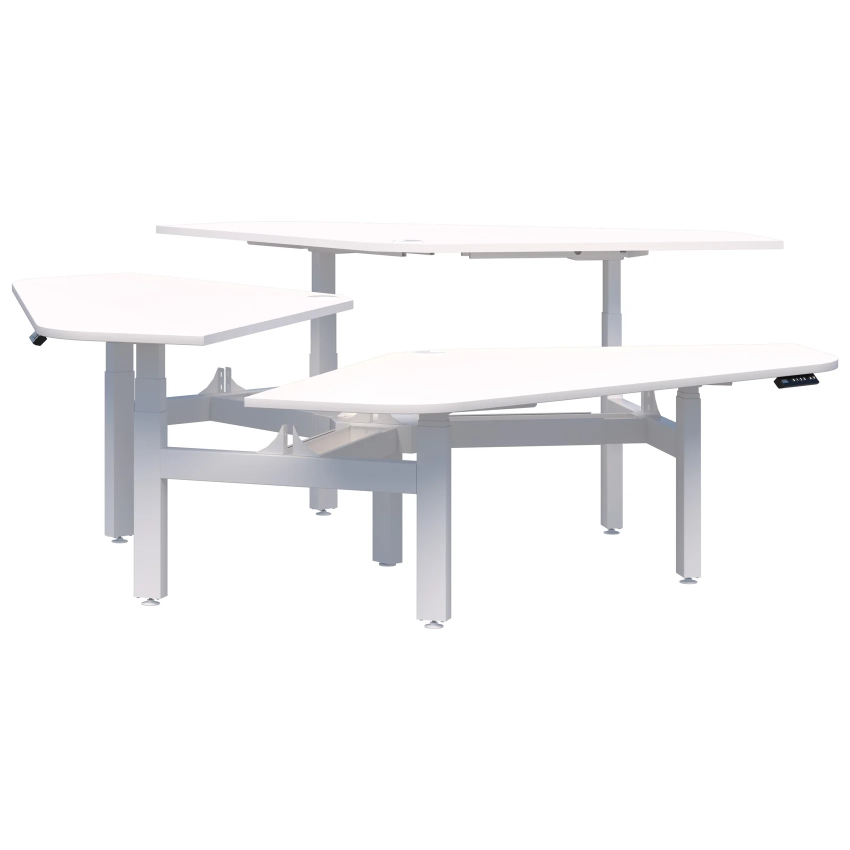 Peak II Electric Height Adjustable 120° 3 Pod Desk - Image 26