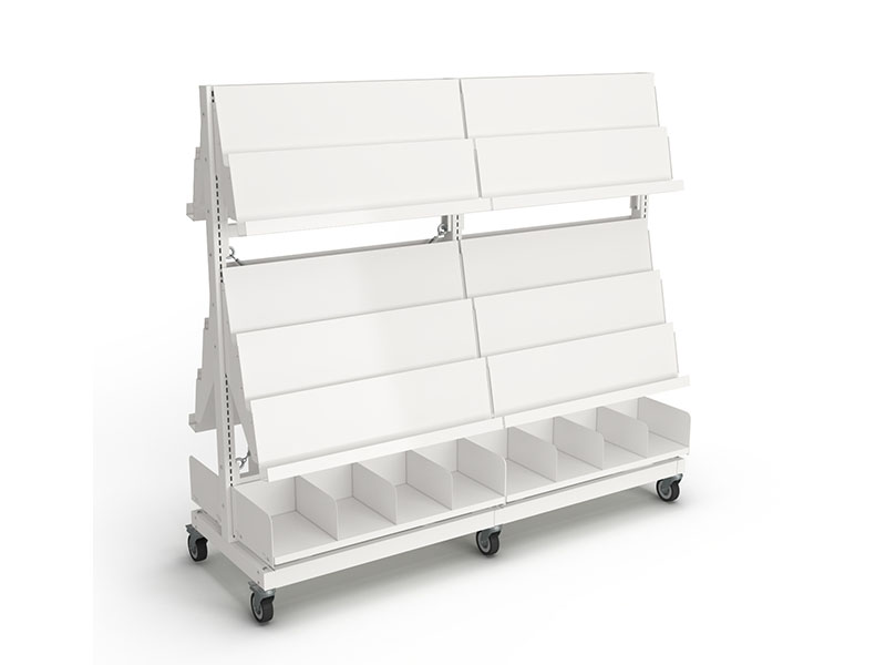Intraspec Mobile Shelving 1560mm Waterfall Display - Image 2