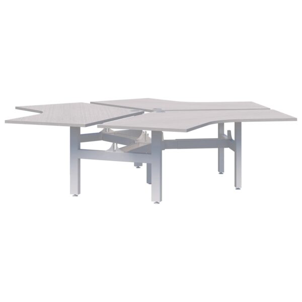 Peak II Fixed Height 120° 3 Pod Desk