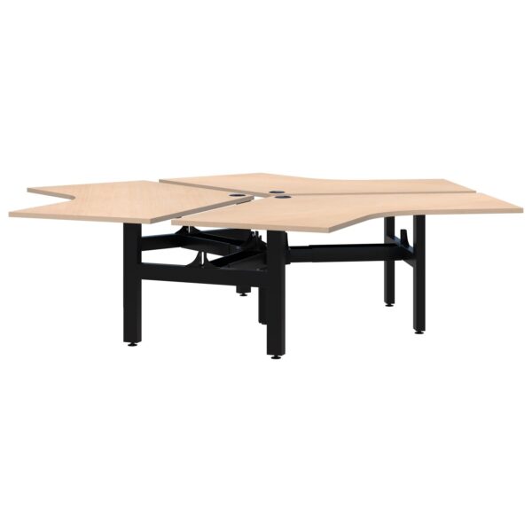 Peak II Fixed Height 120° 3 Pod Desk