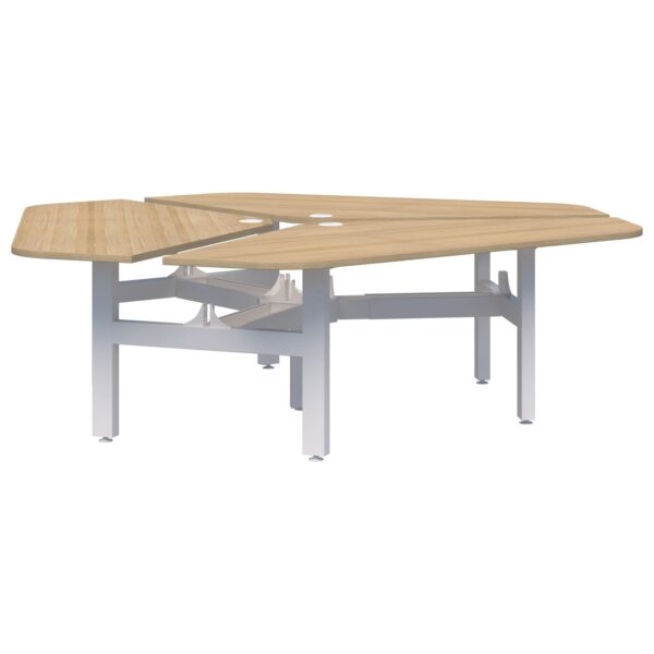 Peak II Fixed Height 120° 3 Pod Desk