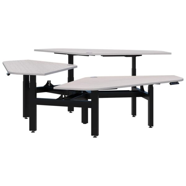 Peak II Electric Height Adjustable 120° 3 Pod Desk