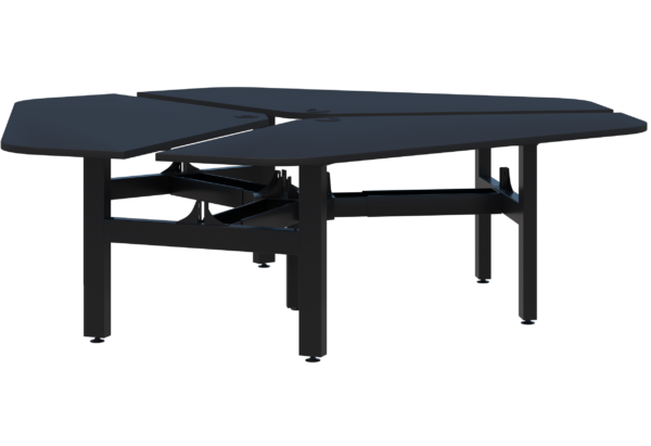 Peak II Fixed Height 120° 3 Pod Desk