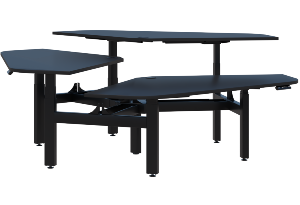 Peak II Electric Height Adjustable 120° 3 Pod Desk