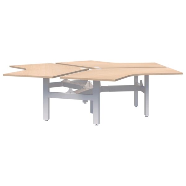 Peak II Fixed Height 120° 3 Pod Desk
