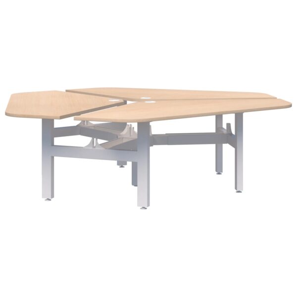 Peak II Fixed Height 120° 3 Pod Desk