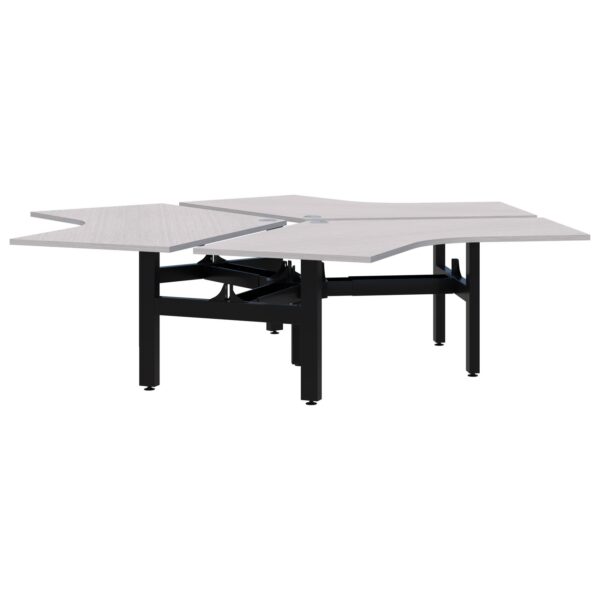 Peak II Fixed Height 120° 3 Pod Desk