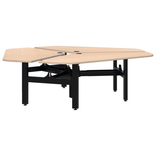 Peak II Fixed Height 120° 3 Pod Desk