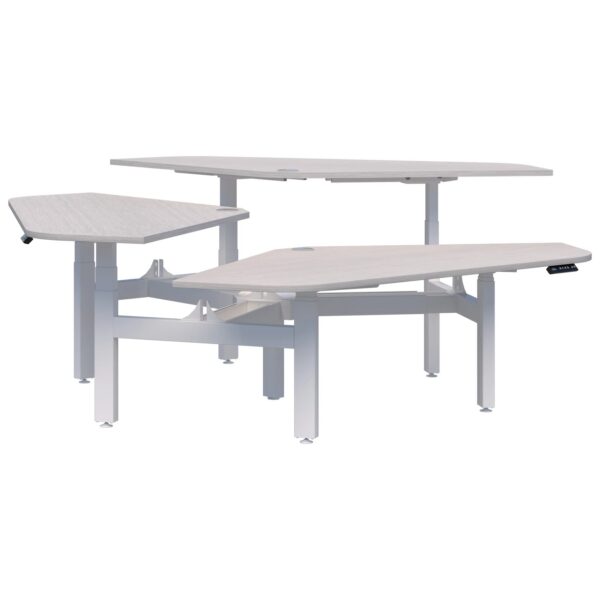 Peak II Electric Height Adjustable 120° 3 Pod Desk
