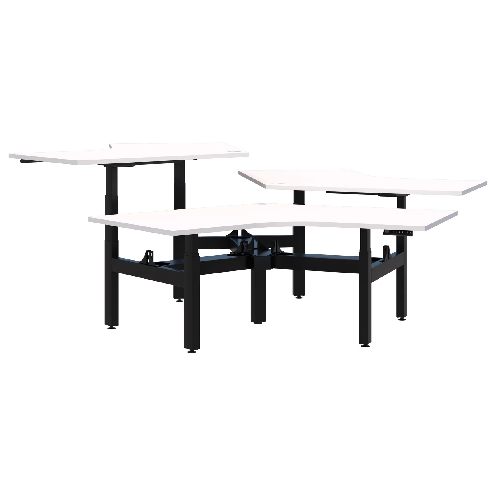 Peak II Electric Height Adjustable 120° 3 Pod Desk - Image 6